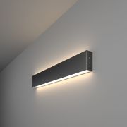 Линейный светодиодный накладной двусторонний светильник 53см 20Вт 4200К черный