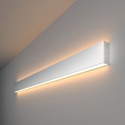 Линейный светодиодный накладной двусторонний светильник 103см 40Вт 3000К серебряный