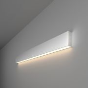 Линейный светодиодный накладной односторонний светильник 78см 15Вт 4200К серебряный