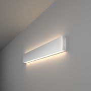 Линейный светодиодный накладной двусторонний светильник 53см 20Вт 4200К серебряный