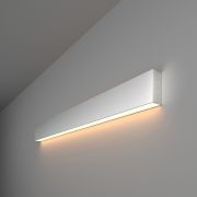 Линейный светодиодный накладной односторонний светильник 78см 15Вт 3000К серебряный