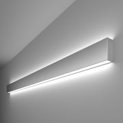 Линейный светодиодный накладной двусторонний светильник 128см 50Вт 6500К серебряный