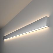 Линейный светодиодный накладной двусторонний светильник 128см 50Вт 4200К серебряный