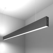 Линейный светодиодный подвесной двусторонний светильник 128см 50Вт 6500К черный