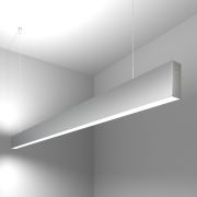 Линейный светодиодный подвесной двусторонний светильник 128см 50W 6500K серебряный