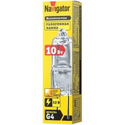 Лампа галогенная 94 209 JC 10Вт clear G4 12В 2000h Navigator 94209