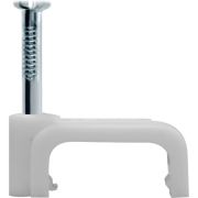 Скоба крепежная прямая с гвоздем d12мм NCS-12-50 пластик. (уп.50шт) Navigator 71086