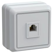 Розетка телефонная 1-м ОП Октава РТ20-ОБ IP20 бел. GENERICA ETO10-K01-DC