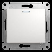 Переключатель проходной 1-кл. СП Glossa 10А IP20 (сх. 6а) 10AX с подсветкой механизм бел. SE GSL000163