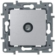 Розетка телевизионная TV СП Etika 2дБ 0-2400МГц с топологией «звезда» механизм алюм. IEK 672451