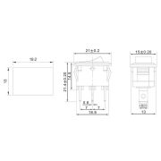 Выключатель клавишный 250В 6А (3с) ON-ON черн. Mini (RWB-202; SC-768) Rexant 36-2130