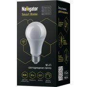 Лампа светодиодная 14 554 Smart Home NLL-A60-10-230-RGBWWW-E27-WIFI матовая E27 176-264В NAVIGATOR 14554