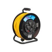 Удлинитель на катушке 4х50м с заземл. 16А IP54 4кВт ПВС 3х2.5 термозащ. КОСМОС YKKsm50m-4g-Z(2.5)IP