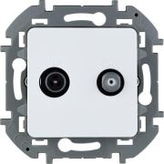 Розетка телевизионная TV/SAT Inspiria с топологией «звезда» механизм бел. IEK 673880