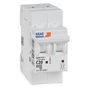 Выключатель автоматический модульный 2п C 20А 4.5кА OptiDin BM63-2C20-4.5-УХЛ3 КЭАЗ 326804