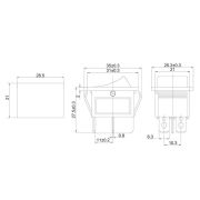 Выключатель клавишный 250В 16А (4с) ON-OFF с подсветкой зел. (RWB-502; SC-767; IRS-201-1) Rexant 36-2332