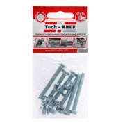 Болт с шестигранной головкой М6х50 DIN 933 + гайка + шайба оцинк. (уп.6шт) Tech-Krep/Zitar 114052