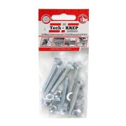 Болт с шестигранной головкой М6х40 DIN 933 + гайка + шайба оцинк. (уп.6шт) Tech-Krep/Zitar 112719