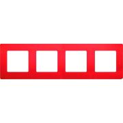 Рамка 4-м Etika красн. IEK 672534