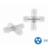 Коннектор «X»-образный для Дюралайта 3W 13мм (уп.10шт) Космос KOC-DL-3W13-CX